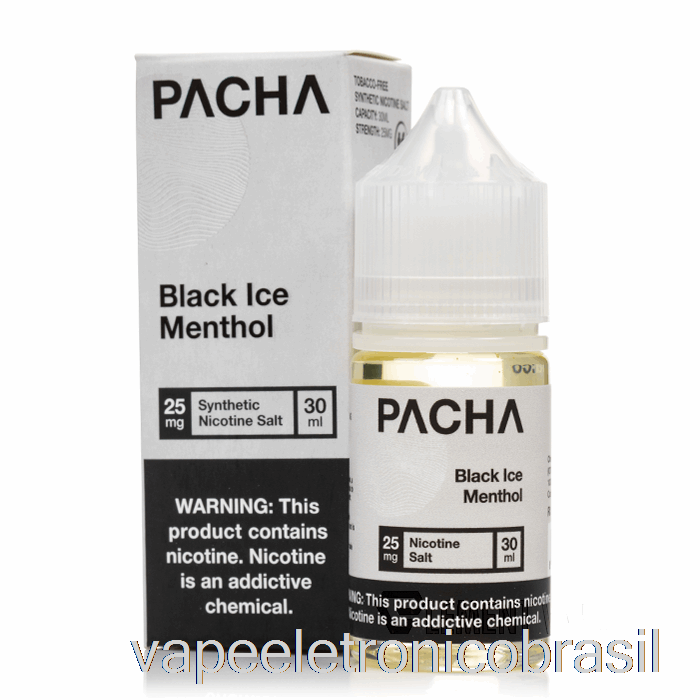Vape Recarregável Black Ice Mentol - Sais De Pacha - 30ml 25mg